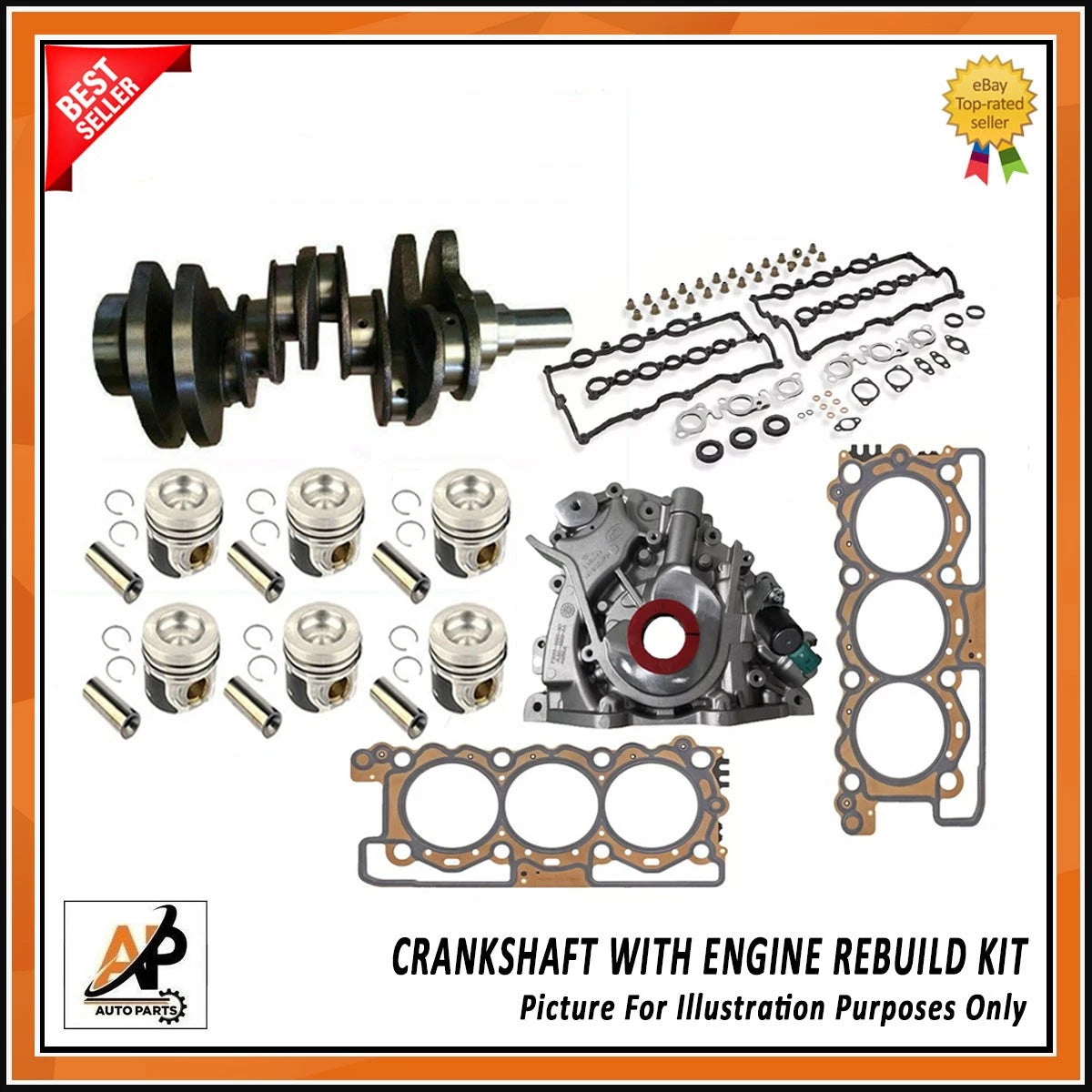 Engine Rebuild Kit with Crankshaft for Range Rover Sport 3.0 V6 Diesel (2018–2022)