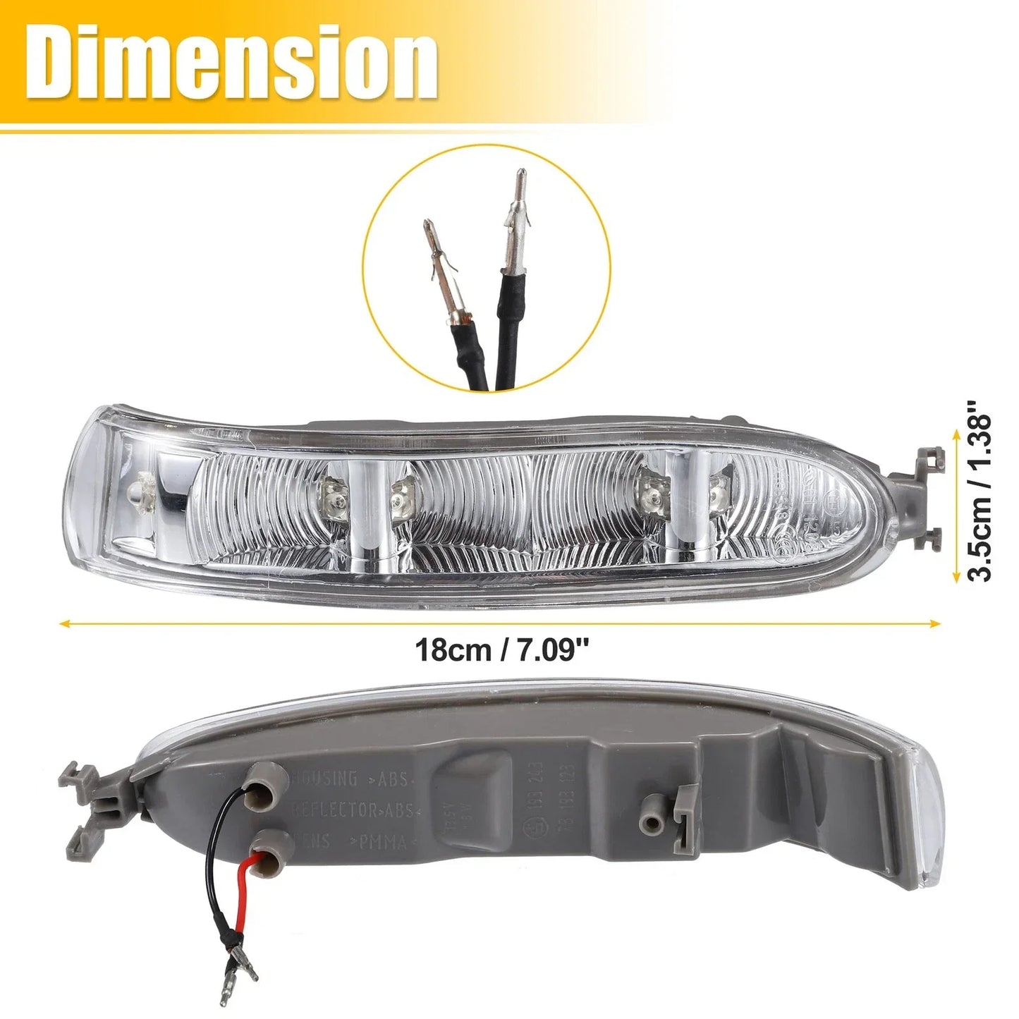 LED Right Side Mirror Turn Signal Light for Mercedes-Benz CLK320 CLK350 (2003-2009)