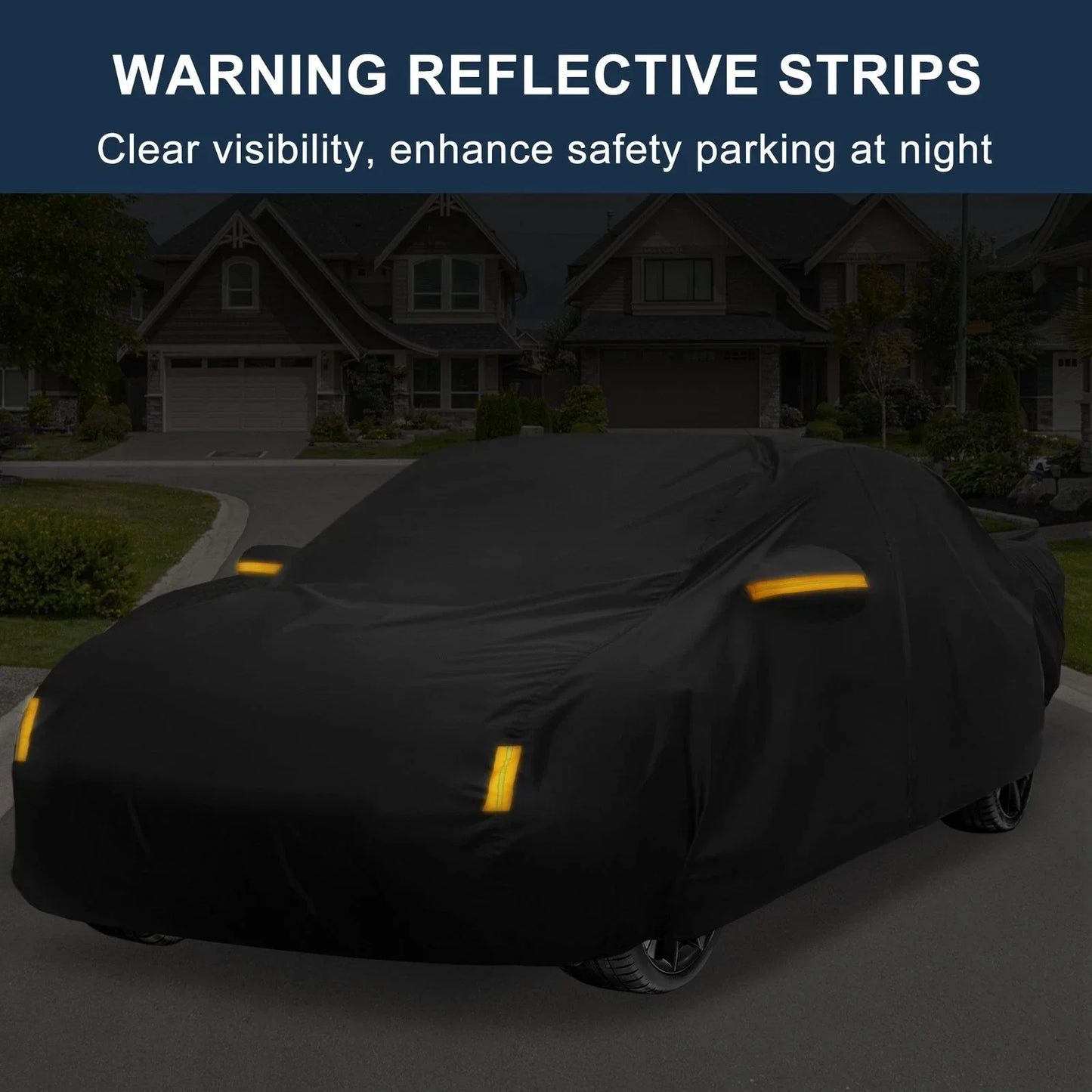 Waterproof Car Cover for Honda Accord (210D-PU, Black)