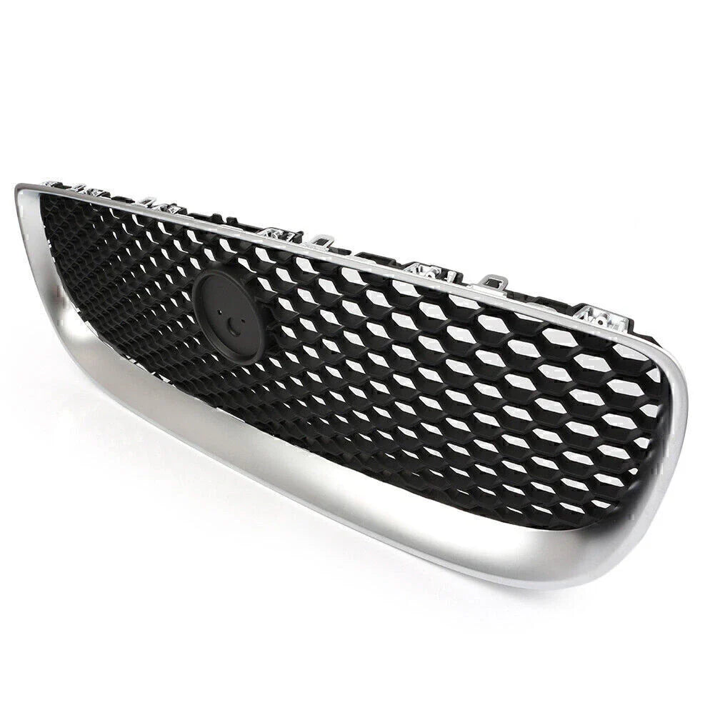 Front Bumper Upper Grille Radiator Grill for Jaguar XE (2015-2018) Black/Silver
