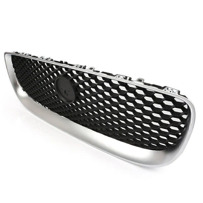 Front Bumper Upper Grille Radiator Grill for Jaguar XE (2015-2018) Black/Silver