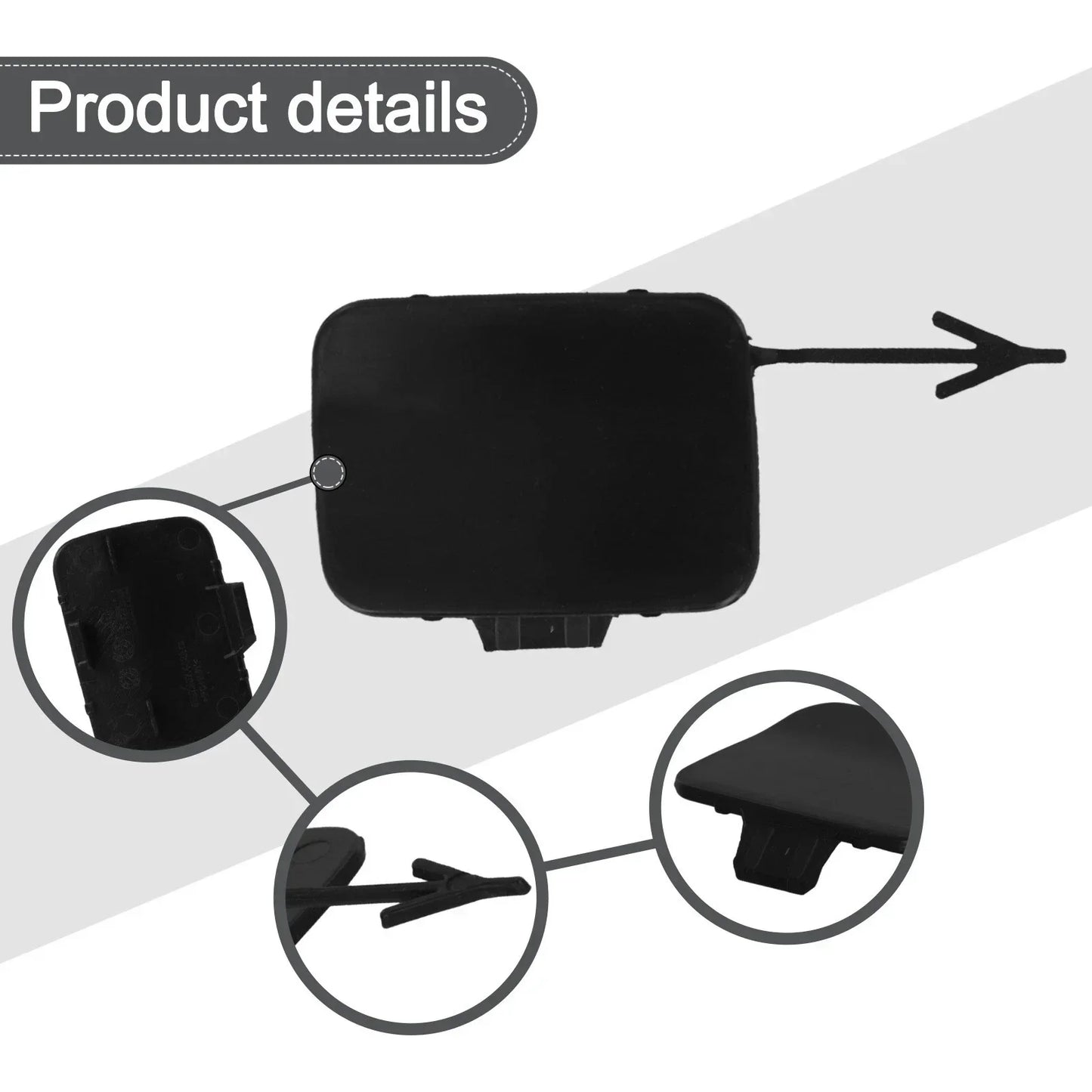 Unpainted Rear Bumper Tow Hook Eye Cover Cap for Q7 (2016–2019)