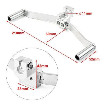 Dual Way Gear Shift Lever Footrest Pedal Shifter for Motorcycle - Silver Aluminum