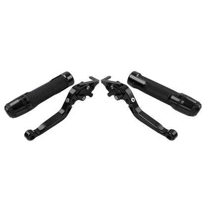 Black Extendable Brake Clutch Levers Grips Set for BMW G310R G310GS (2017-2023)