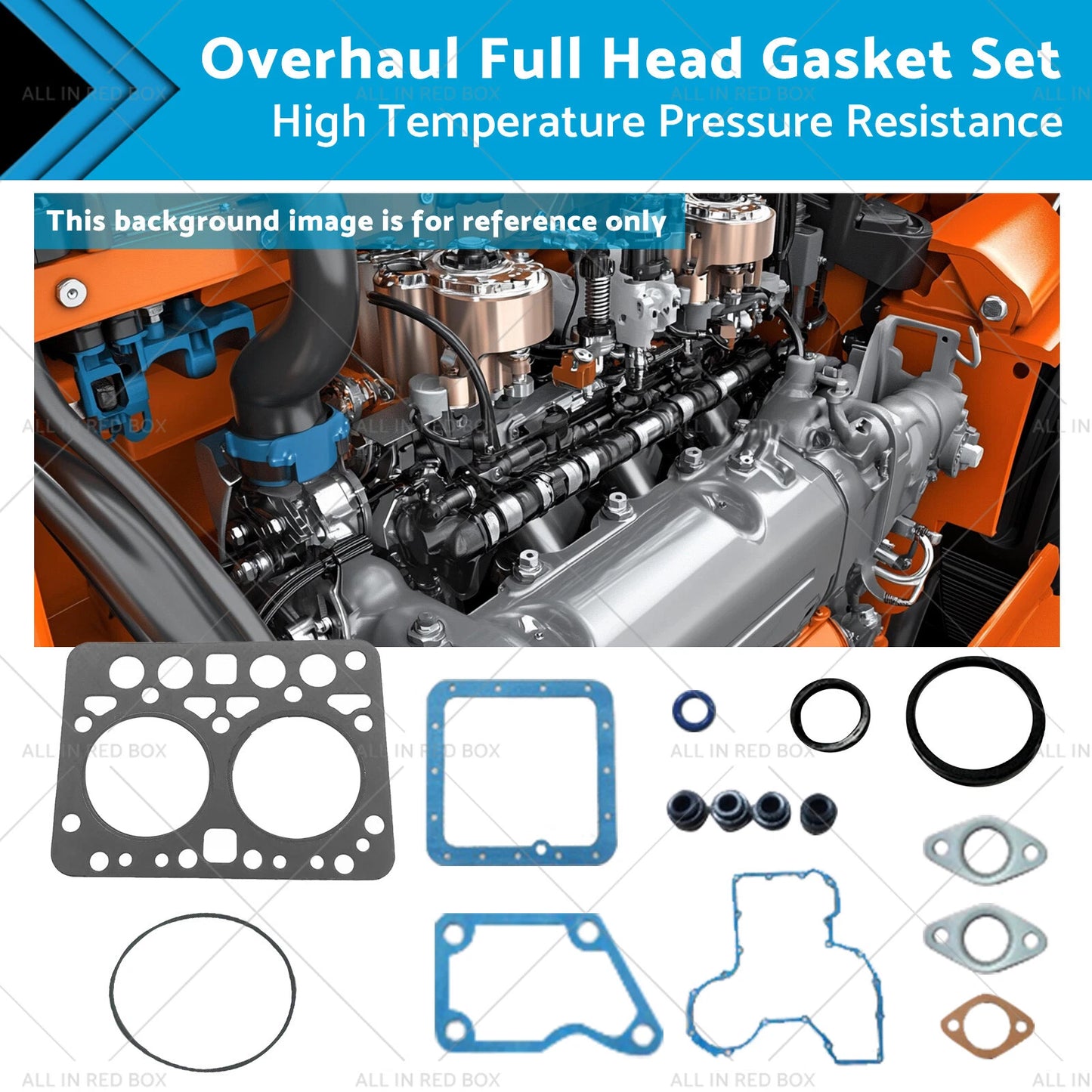 Full Head Gasket Set for Kubota ZL600 B6000 Tractor Engine