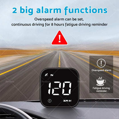 HUD Head Up Display LED GPS Speedometer for Universal Cars