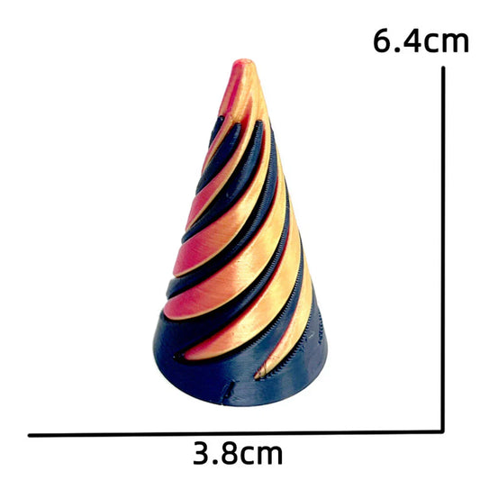 3 x Impossible Cone Mini Vortex Thread Illusion Deco for Relaxation