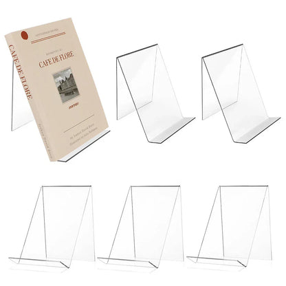 5 x Acrylic Book Stands for Displaying Pictures, Books, Artworks