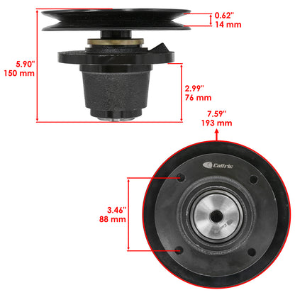 Deck Spindle Assembly w Pulley 7.50 OD for Dixon Mower (2000–2017)