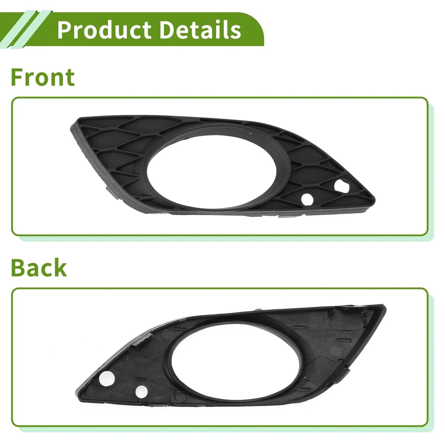 Front Right Fog Light Grill for Mercedes Benz R350 (2006-2010)