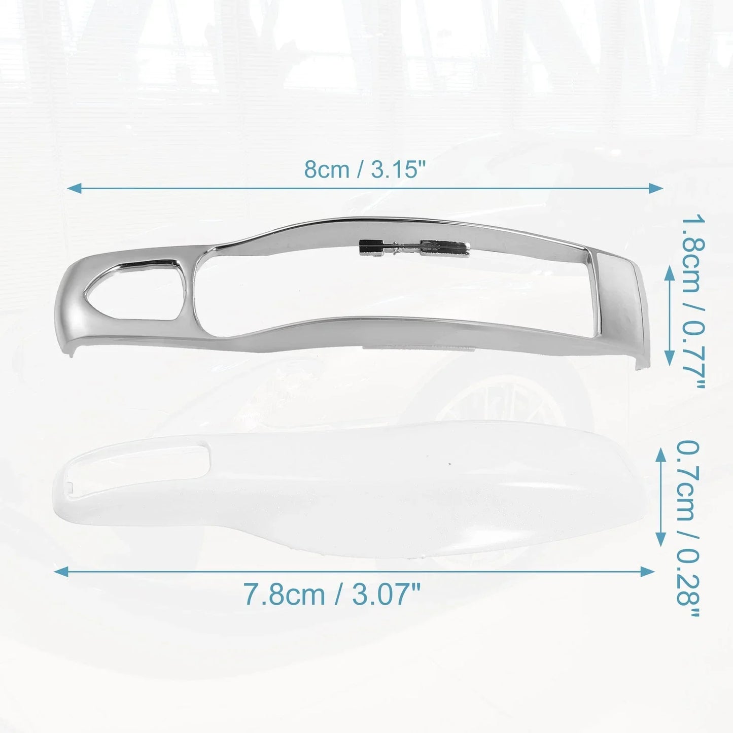 Vehicle Remote Key Cover for Porsche Macan 2014-Up - 1 x Key Shell Case White