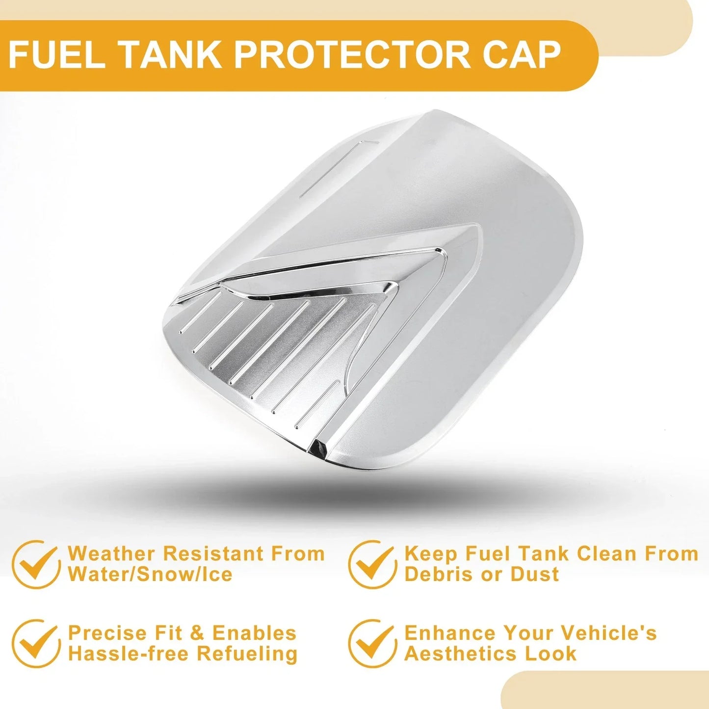 Fuel Tank Door Cap for Hyundai Palisade 2019-2025 Gas Tank Flap Chrome