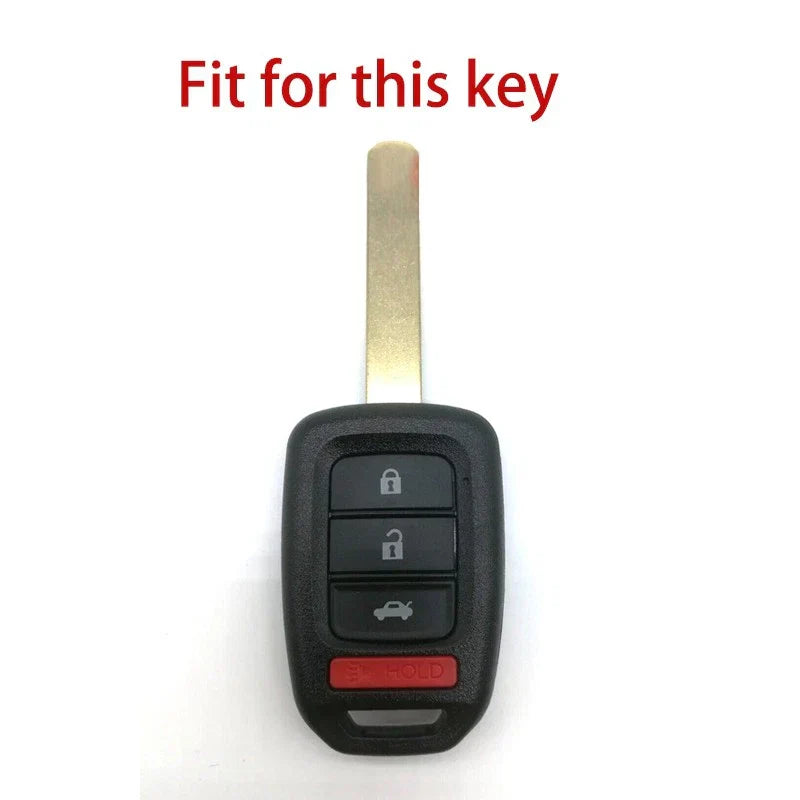 Silicone 4 Button Key Cover Case for Honda Accord CR-V Civic (2003-2023)