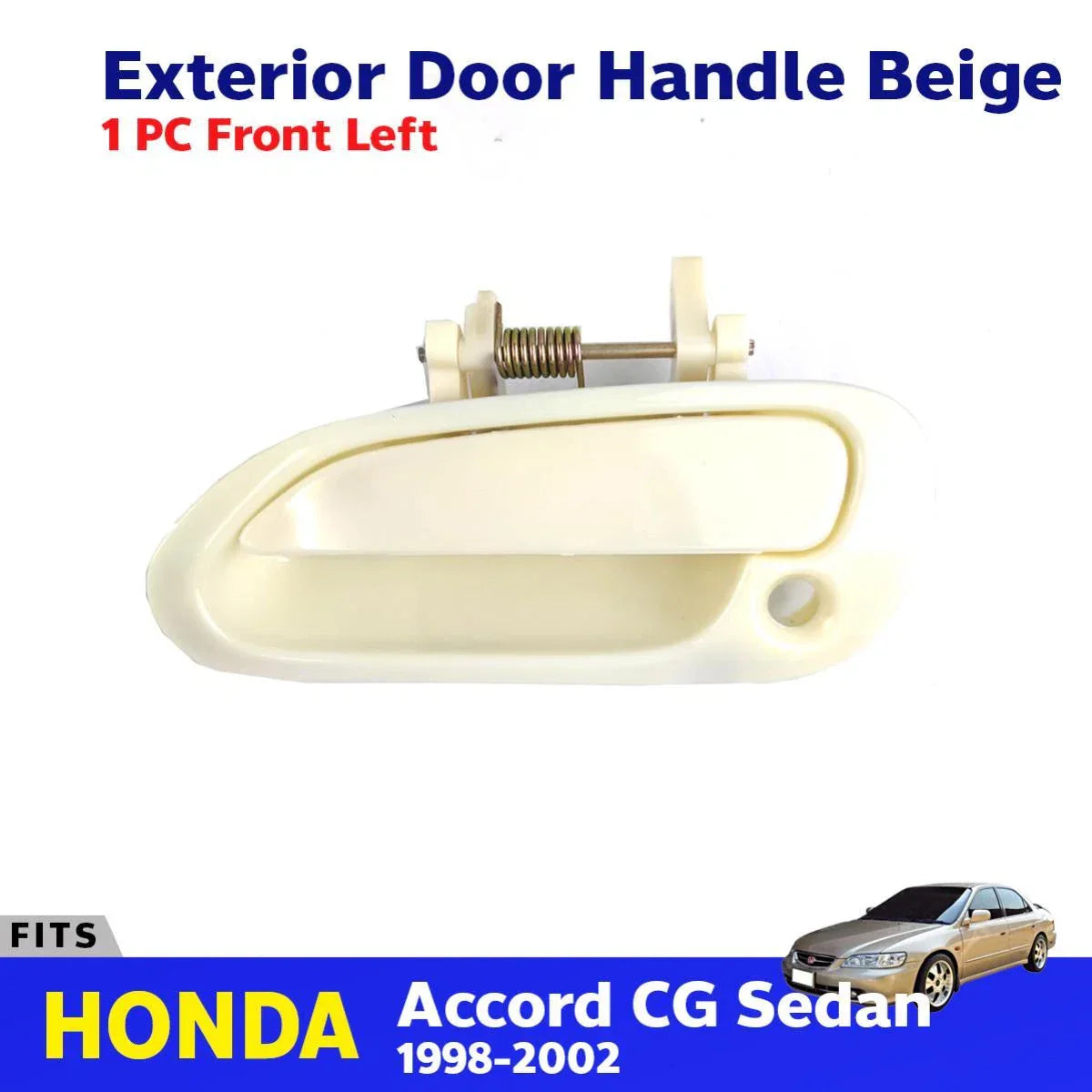 Exterior Door Handle Beige Front Left Fits Honda Accord CG 4D SEDAN 1998-02 D06