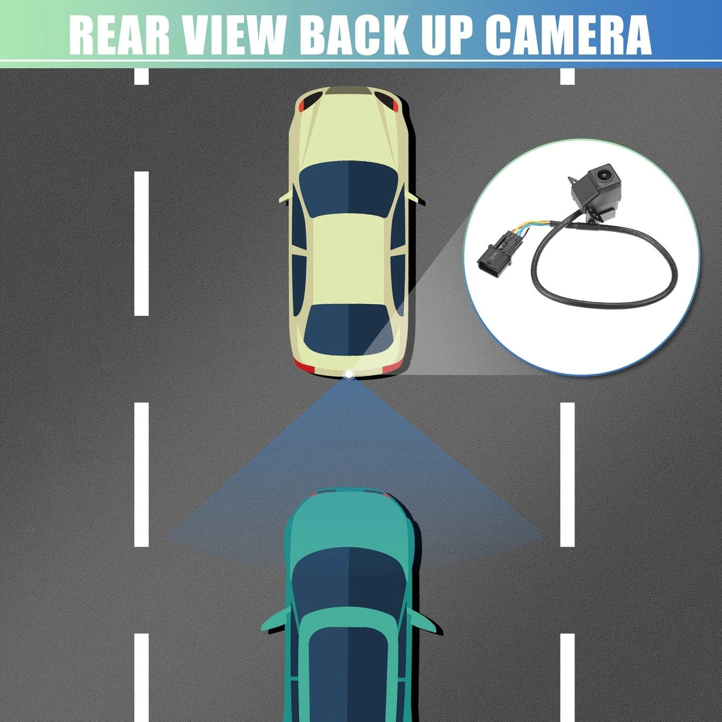 Rear View Backup Camera for Hyundai I40 2015-2020 (2 x Lens) Black