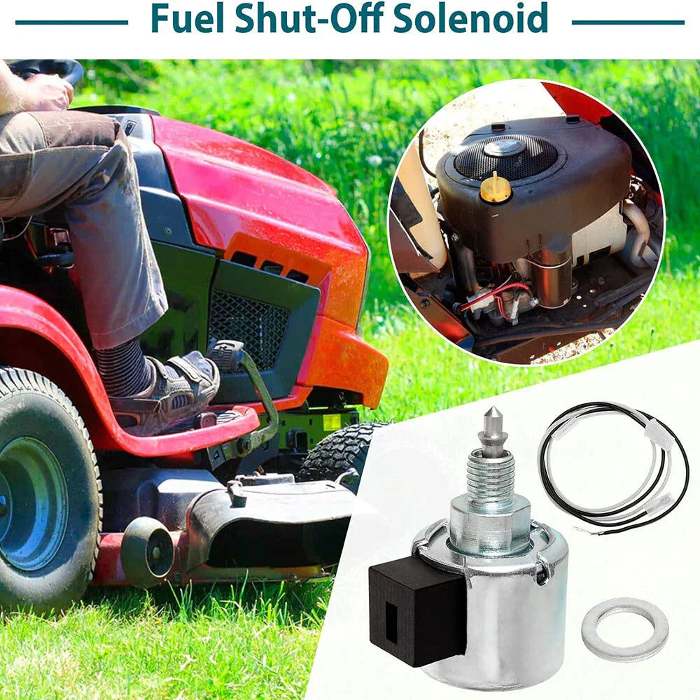 Fuel Shut-Off Solenoid for Briggs & Stratton, John Deere, Husqvarna Engine