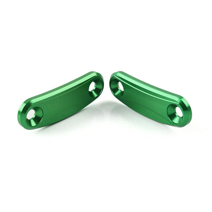 Green Mirror Block Off Base Plates for Kawasaki ZX-10R (2011-2015)