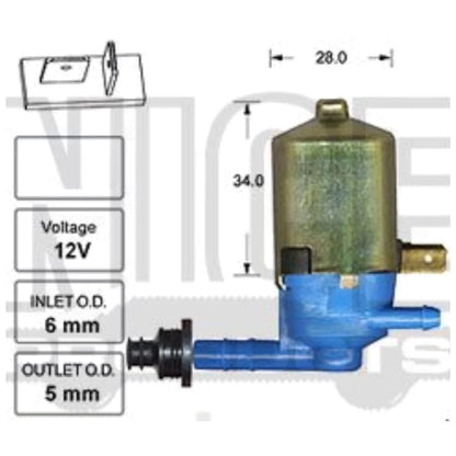 Windscreen Washer Pump for Toyota Crown MS85 V6 2.6L 1974-1976