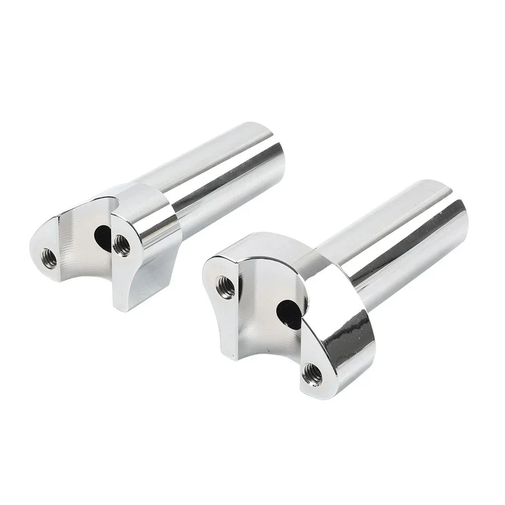 4" CNC Straight Handlebar Risers for Harley Sportster Dyna Softail (2004-2023)