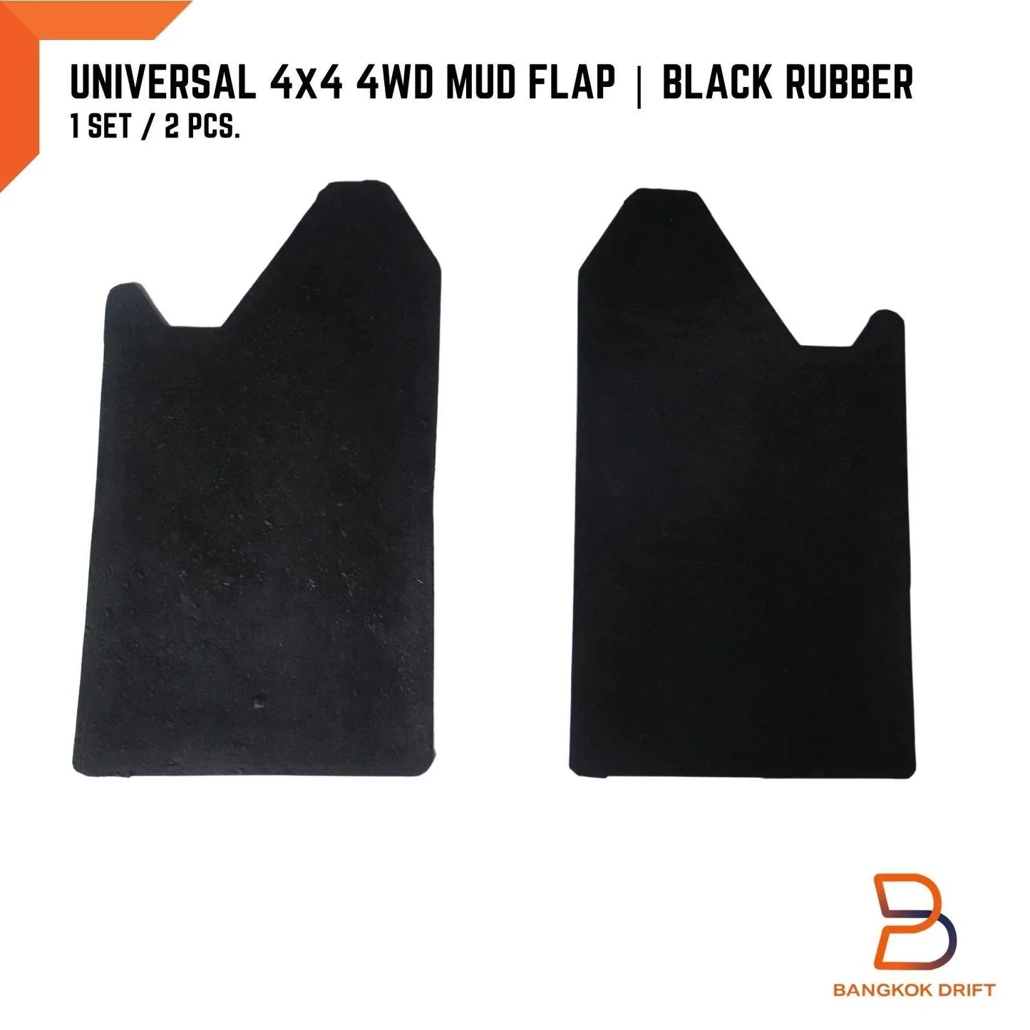 Large Black Off-Road Mudflaps for Mitsubishi Pajero, Challenger, Triton