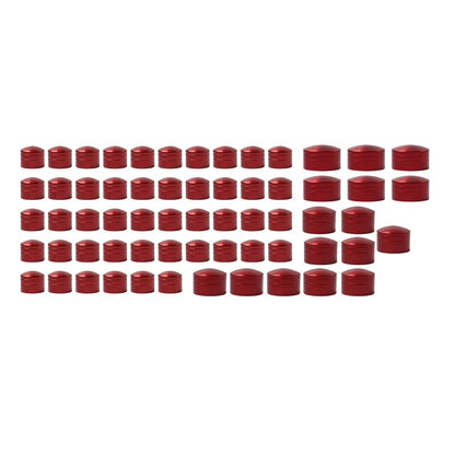 62X Engine Bolt Cap Covers Red for Harley Road Glide Softail M8 (2018-2024)