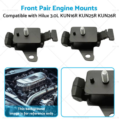 Front Pair Engine Mounts for Toyota Hilux 3.0L KUN25R KUN26R KUN16R (05-16)