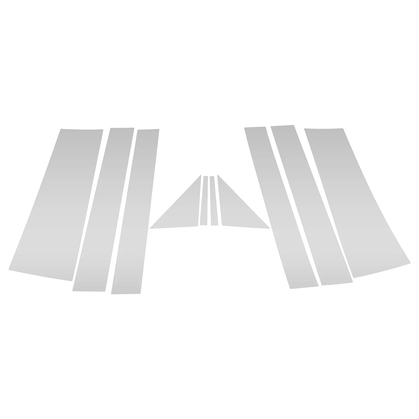 10 x Door Pillar Window Trim for Dodge Grand Caravan (2008-2016) Silver Tone