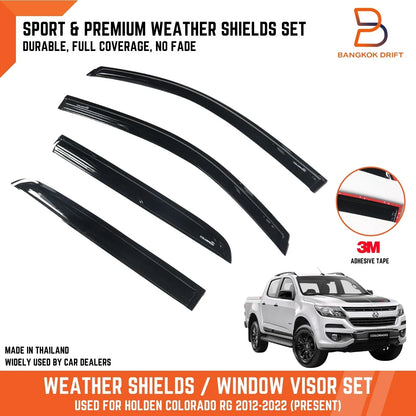 Weather Shield Window Visor Rain Guard for Holden Colorado RG (2012-2022)