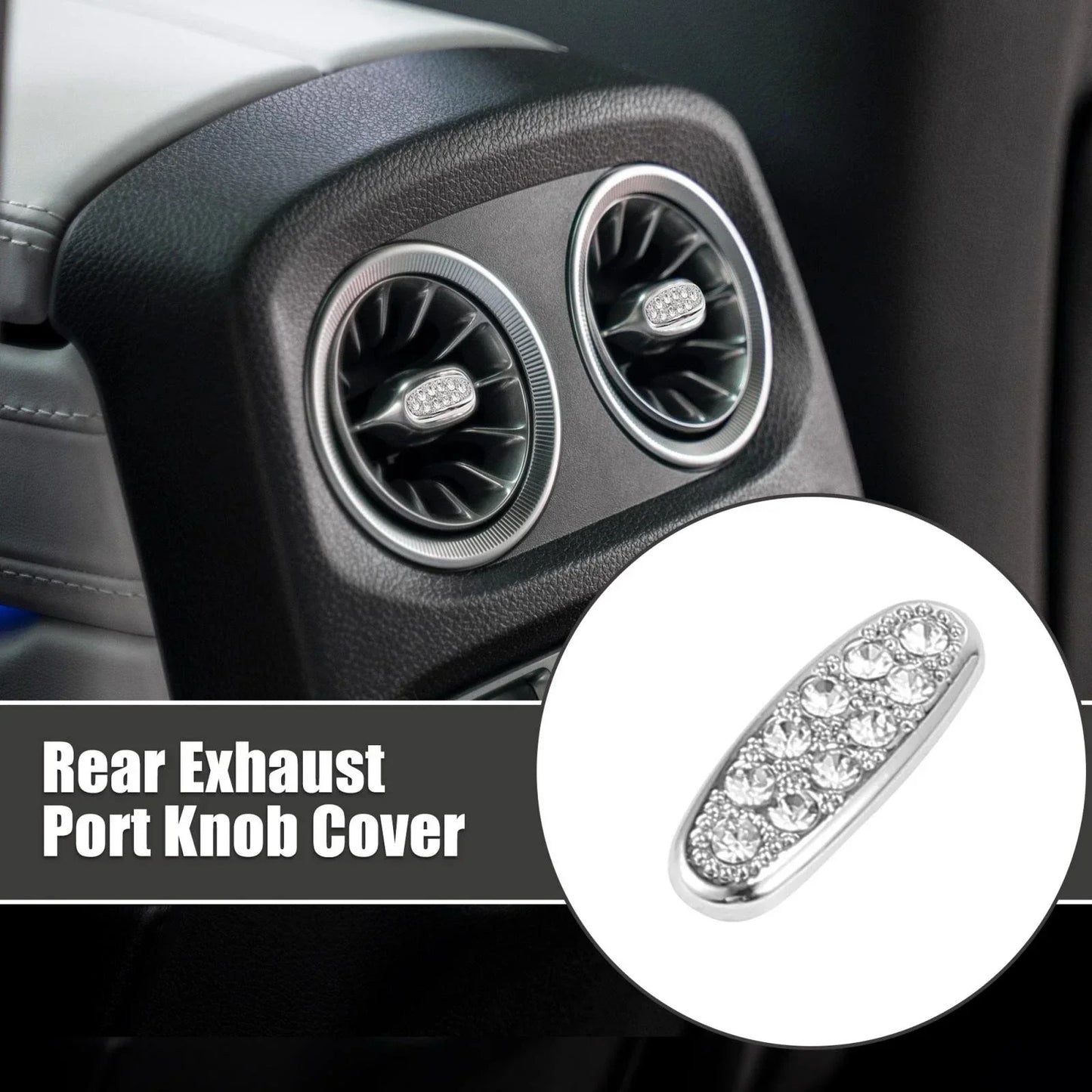2 x Car Bling Rear Exhaust Port Knob Covers for Mercedes-Benz CLA (2019-2023)