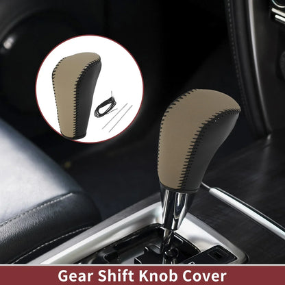 Gear Shift Knob Cover for BMW 3 Series E90 (2004 - 2012) Beige Black