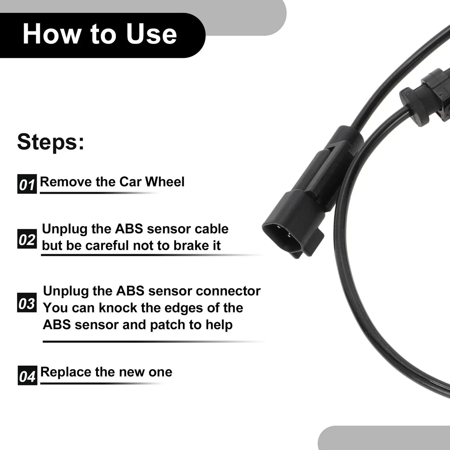 ABS Wheel Speed Sensor for Dodge Ram 1500 Pickup 2009-2010