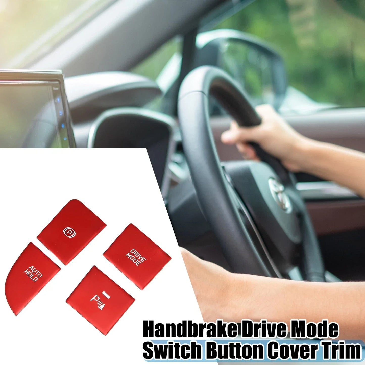 4pcs Handbrake Drive Mode Switch Button Covers for Hyundai Elantra (2021-2023)
