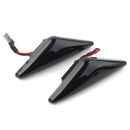 Dynamic Flow Black Marker Side Turn Signal LED Amber Lights for Ford Focus (1998-2004)