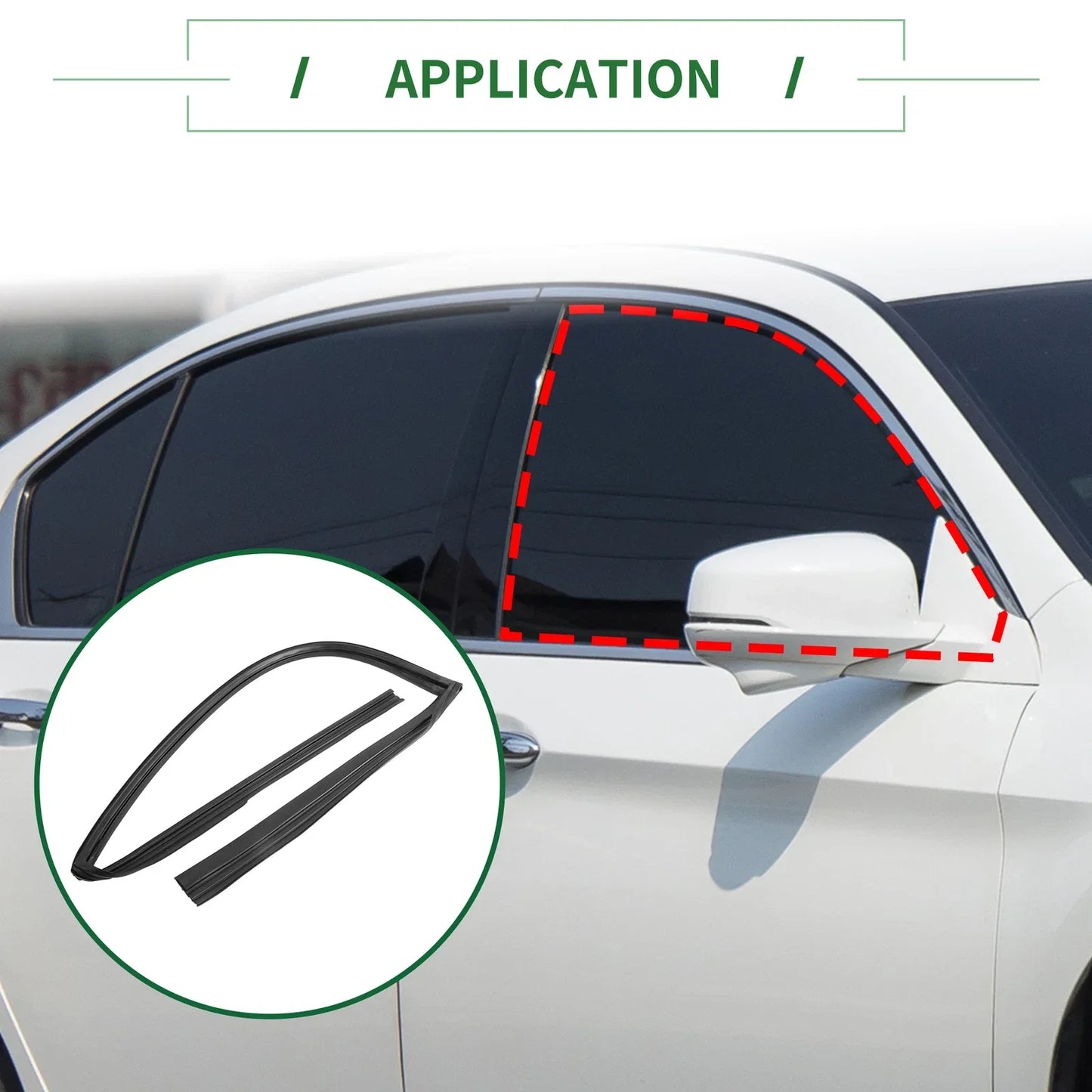 Rear Right Door Window Seal Strip for Honda Accord ( Specified)