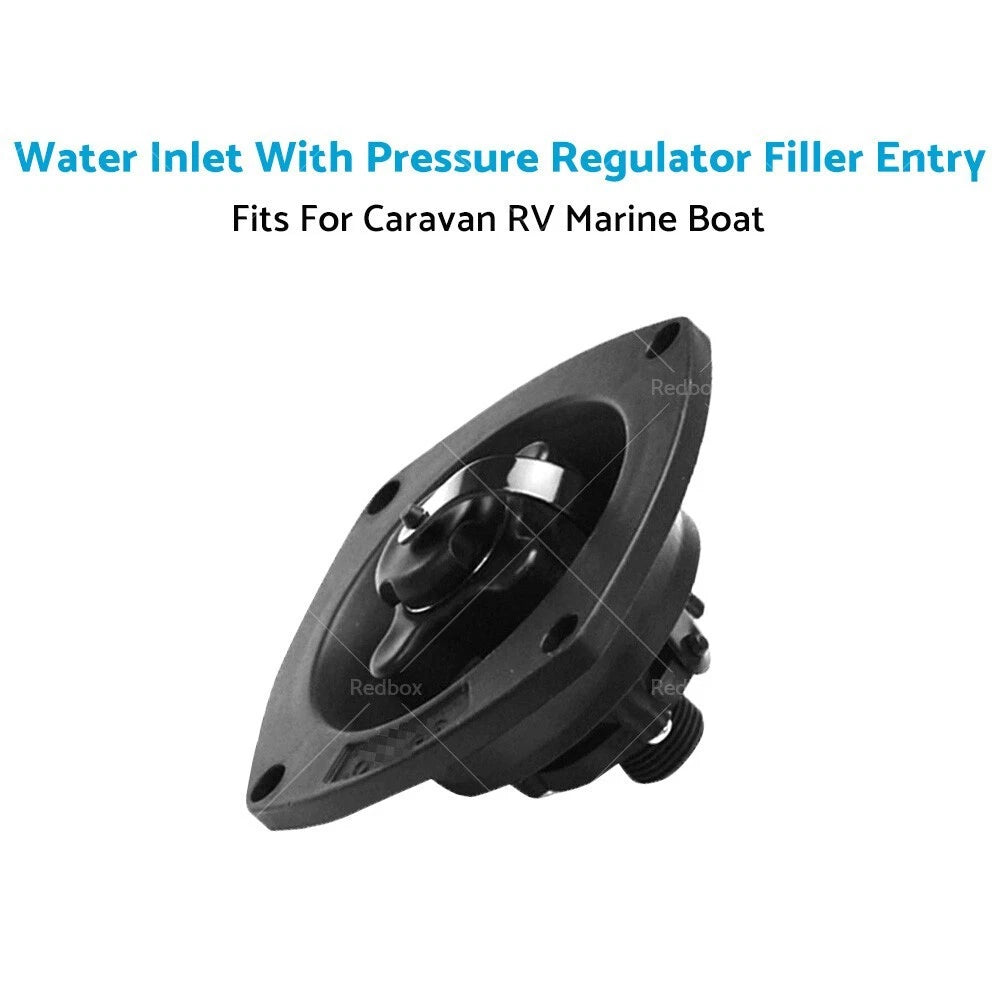 Black Water Inlet with Pressure Regulator for Caravan RV Boat