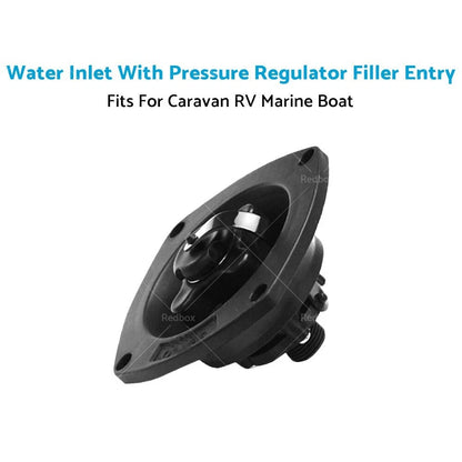 Black Water Inlet with Pressure Regulator for Caravan RV Boat