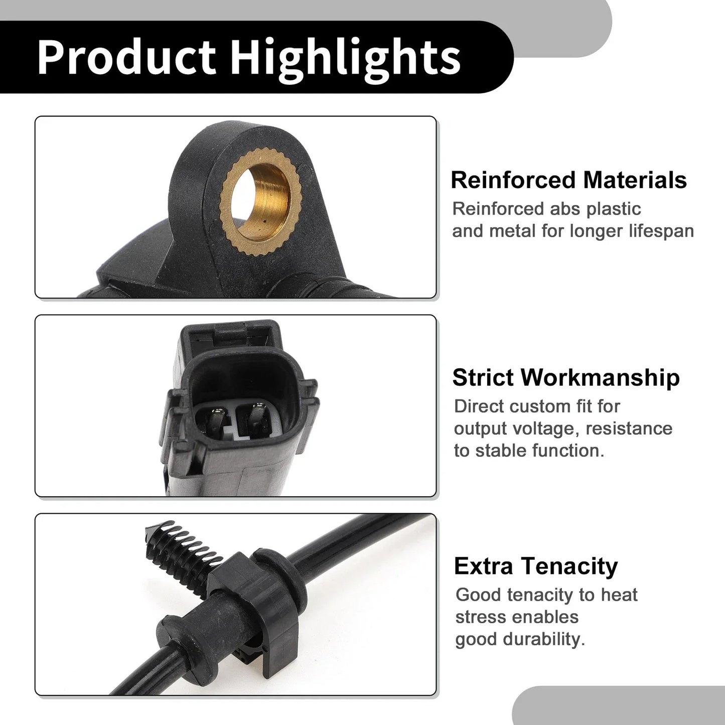 ABS Sensor Front Left/Right for Dodge Ram 2500 Pickup (2010-2018)