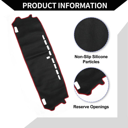 Dashboard Cover Mat for Honda FIT Shuttle GK8 (2015-2022) Black Red 1 Set