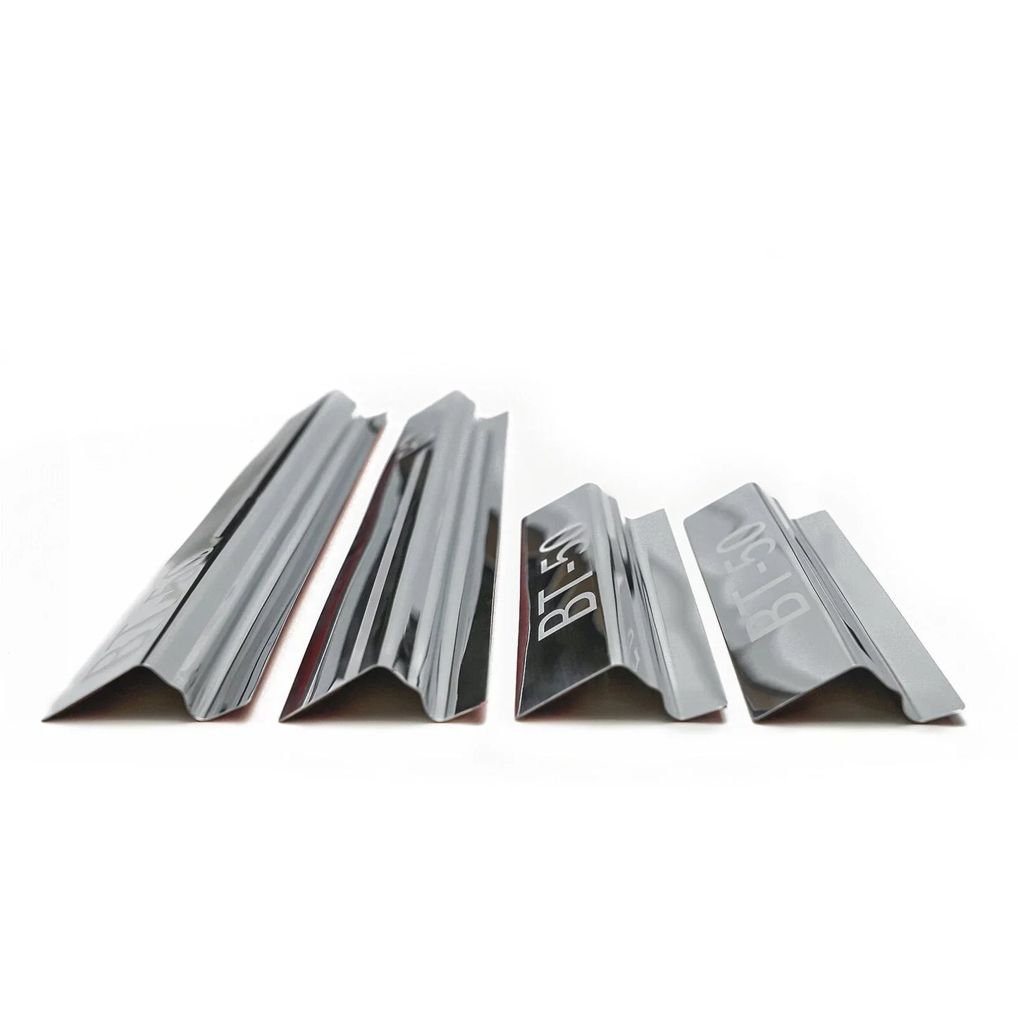 Stainless Chrome Door Sill Scuff Plates for Mazda BT-50 (2021-2025)