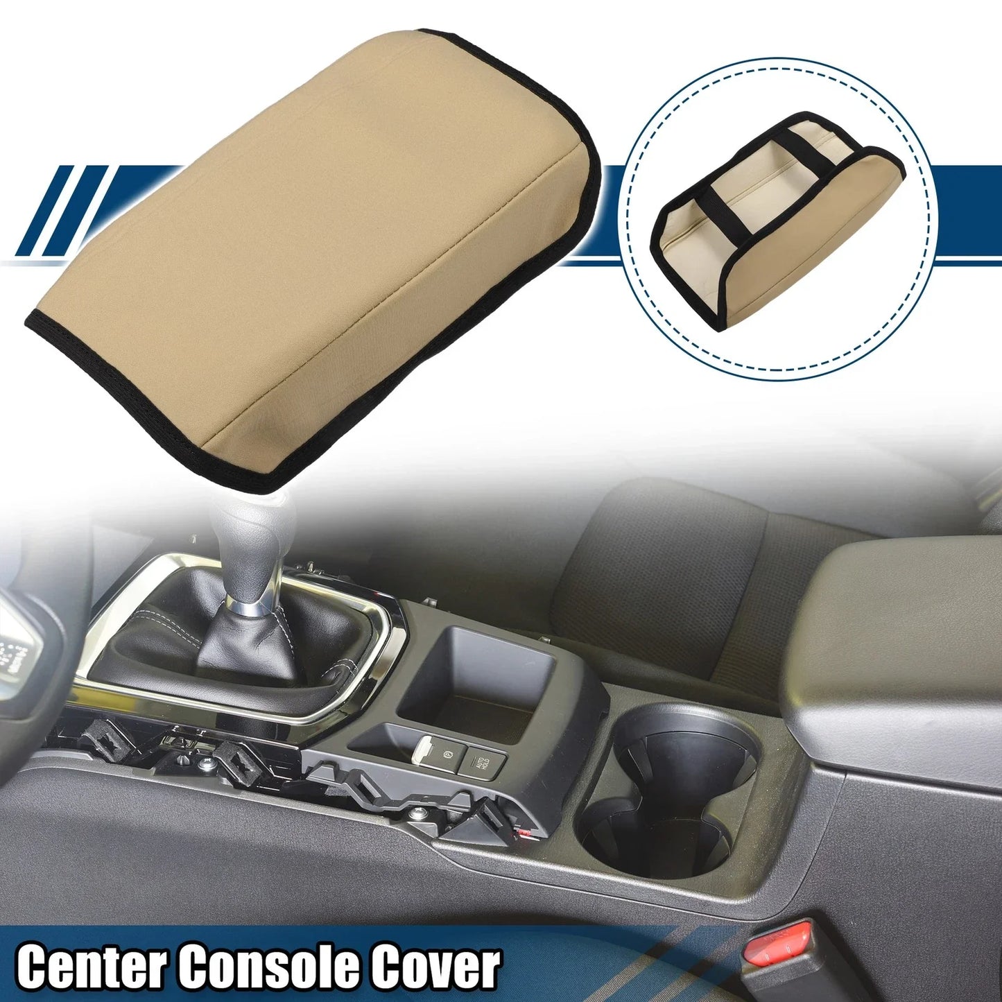 Center Console Armrest Cover for Honda Accord (2003-2007) - Neoprene Brown