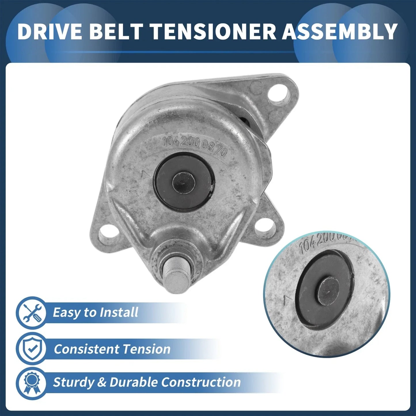 Belt Tensioner for Mercedes-Benz S320 (1994-1999) Metal 1 x Unit