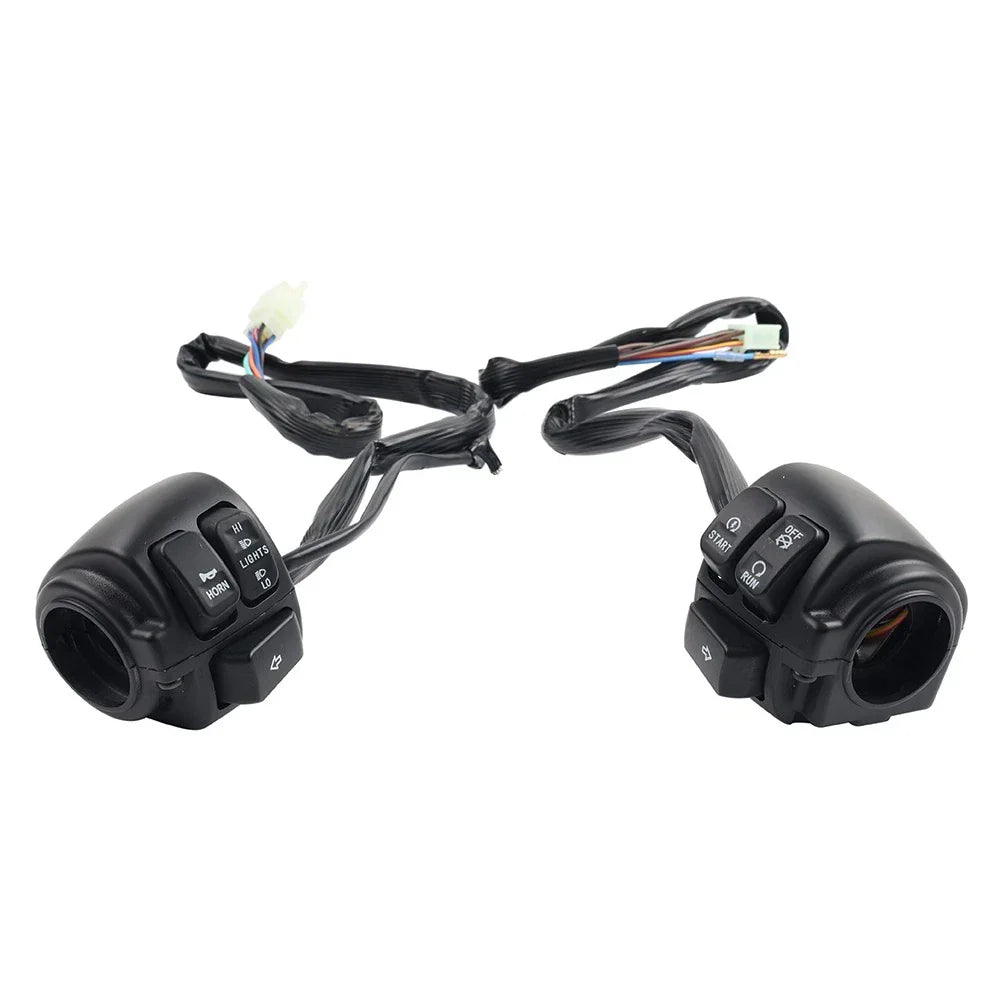 Handlebar Control Switches & Wiring Harness for Harley Softail, Dyna, Sportster