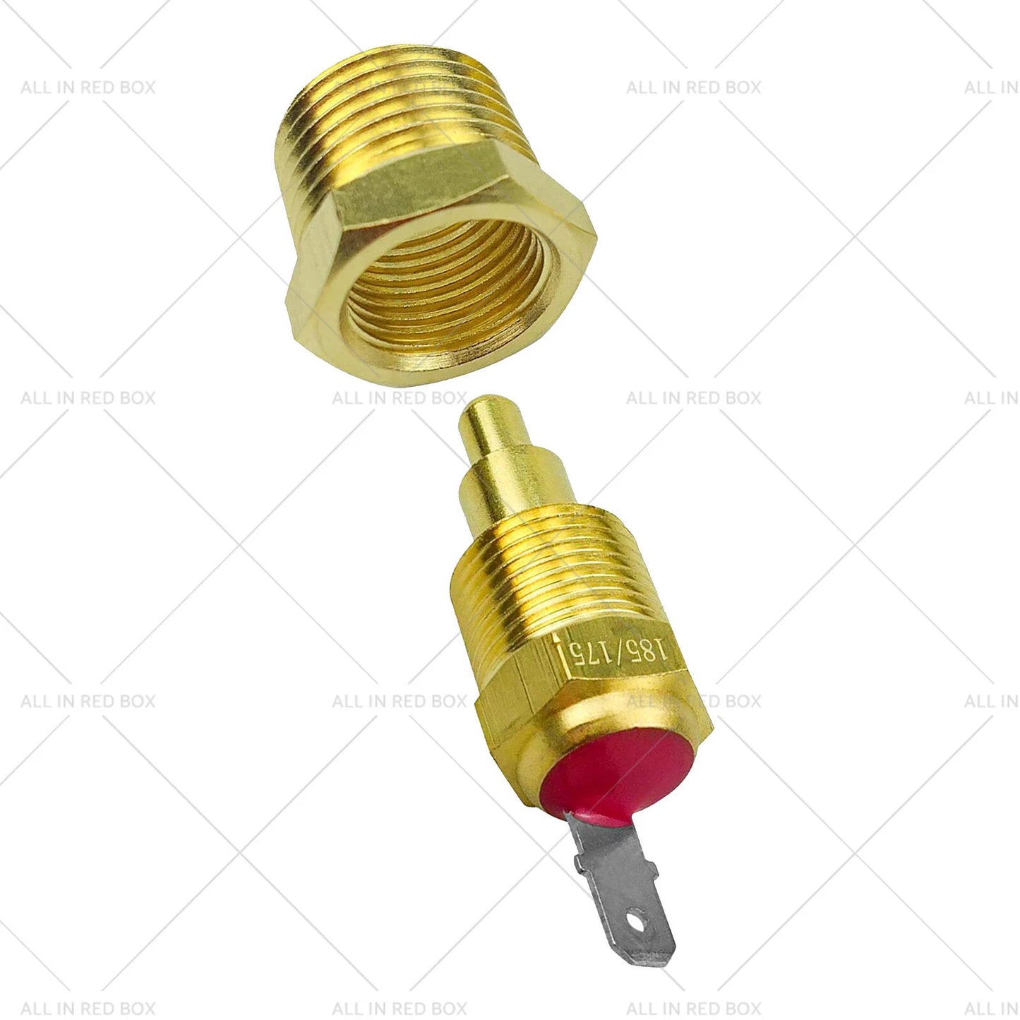 Dual Electric Fan Relay Sensor Kit 12V Thermostat Switch 175°-185° 40Amp