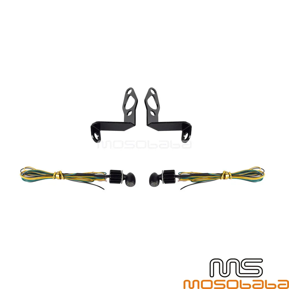 Mini Front LED Turn Signal Light w/Bracket for Harley Sportster S (21-24)