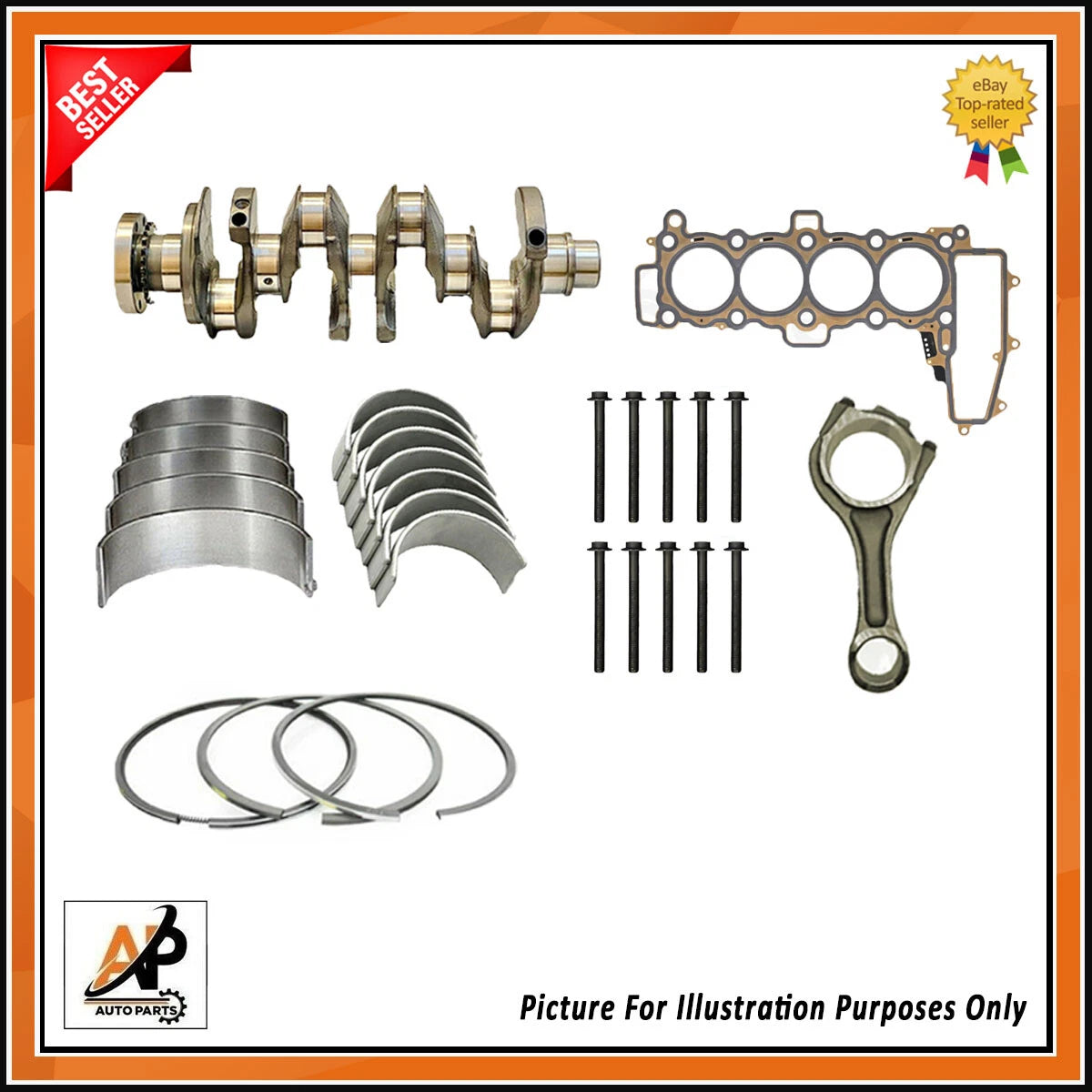 Crankshaft Engine Rebuild Kit Replacement for Land Rover 2.0 D (204DTD) (2010–2019)
