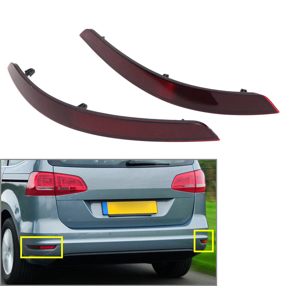 Rear Bumper Reflector Taillight Brake Lamp Lens for Seat Alhambra (2010-2019)