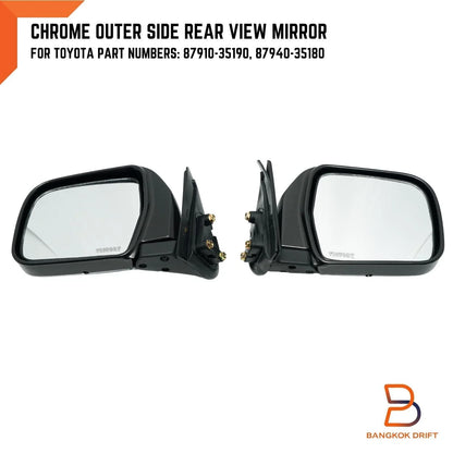 Chrome Wing Door Side Mirror for Toyota Hilux MK3 4Runner Surf (88-97)