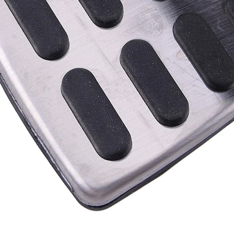 Black & Silver MT Throttle Brake Pedal Plate for Hyundai Sonata, Kia Sportage
