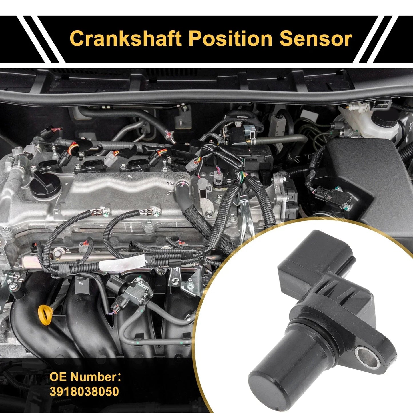 Crankshaft Position Sensor for Hyundai Accent Veloster Elantra (2011-2023)