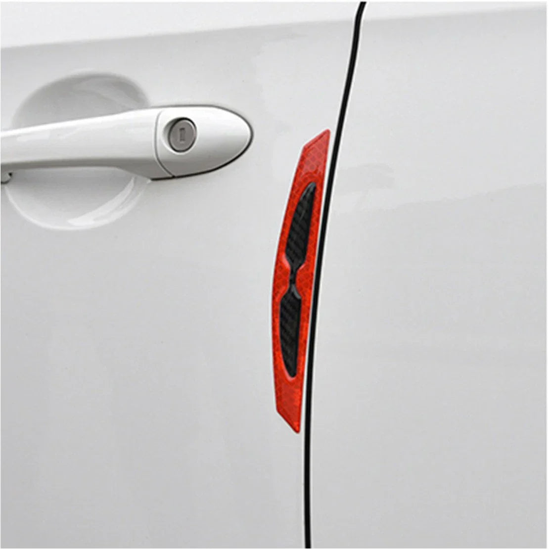 4pcs Car Door Anti-Collision Strip Bumper Guard Reflective Sticker for All Models
